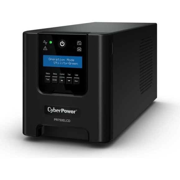 Источник бесперебойного питания CYBERPOWER line-interactive 750va/675w usb/rs-232/epo/snmpslot (6 iec с13) PR750ELCD