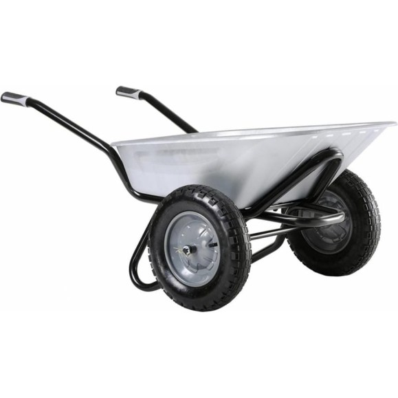 Двухколесная тачка Haemmerlin clipso excellium 100 twin оцинкованный кузов, пневмо колеса-втулка (4090 xg) 308204201