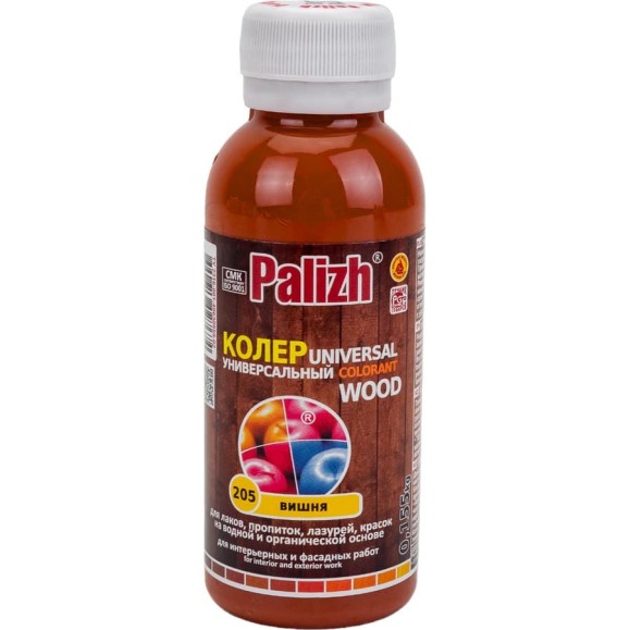 Универсальная колеровочная паста Palizh №205 WOOD 0,1л вишня 11598391