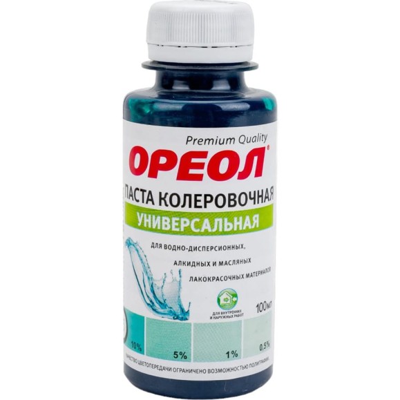 Универсальная колеровочная паста ОРЕОЛ морская волна (15), 100 мл 4775