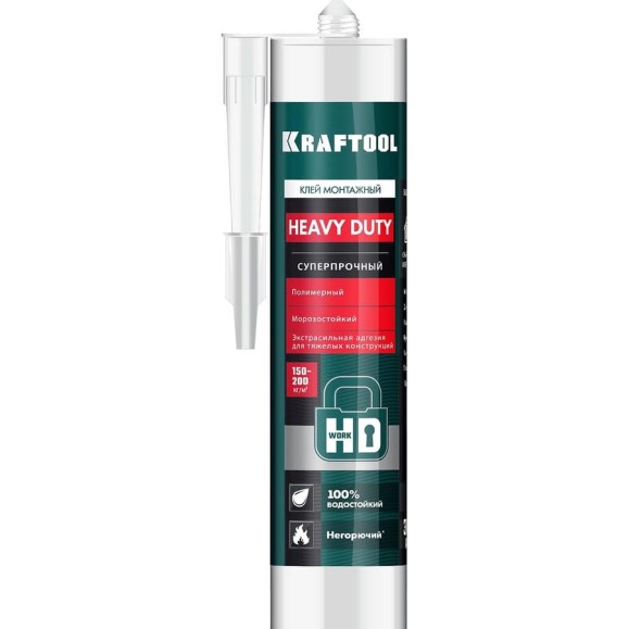 Особопрочный монтажный клей KRAFTOOL 310 мл, белый 41348_z01