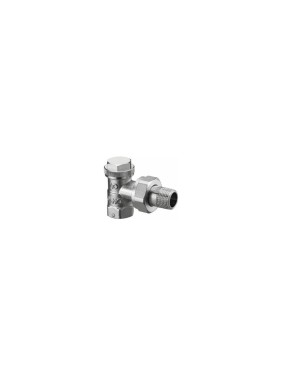 Вентиль OVENTROP Combi 3, угловой, DN-20, 3/4, ВН, никелированный, НГ со штуцером 1090363
