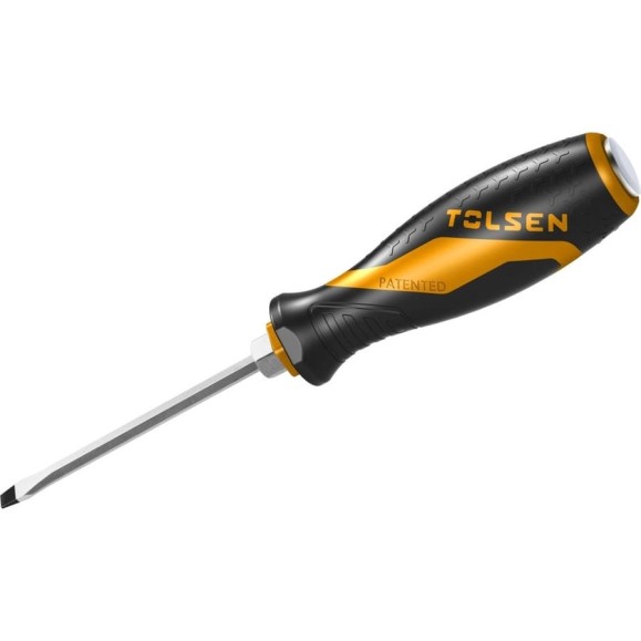 Шлицевая отвертка TOLSEN GRIPro Slotted 5.5 мм, 75 мм, силовая 20111 Шлицевая отвертка TOLSEN GRIPro Slotted 5.5 мм, 75 мм, силовая 20111