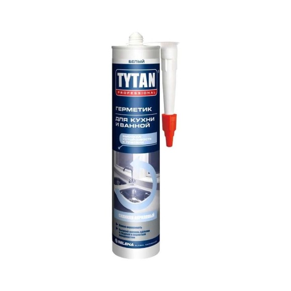 Силиконакриловый санитарный герметик TYTAN Professional 280 мл, прозрачный 245342