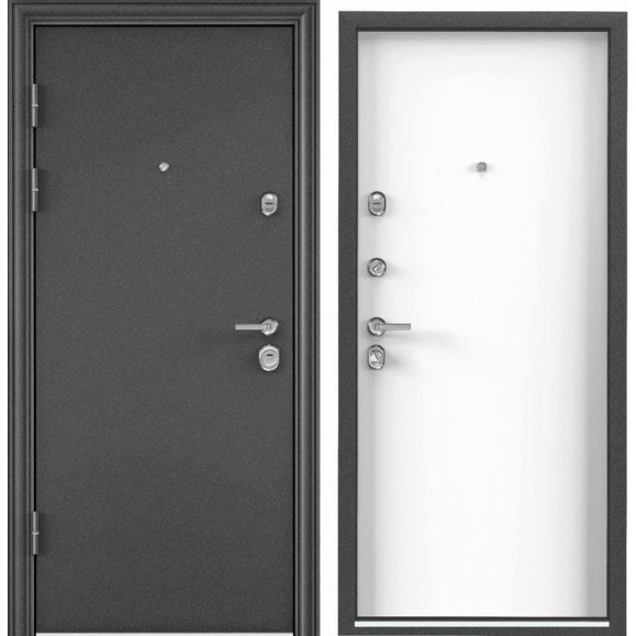 Металлическая входная дверь для квартиры Torex Ultimatum 950x2100 мм, левая, серый/белый 2000005119347