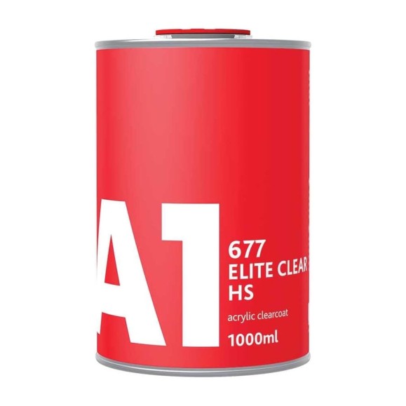 Двухкомпонентный акриловый лак A1 677 ELITE CLEAR HS 1 л + 0.5 л, в комплекте с отвердителем 677EC-1500 Двухкомпонентный акриловый лак A1 677 ELITE CLEAR HS 1 л + 0.5 л, в комплекте с отвердителем 677EC-1500