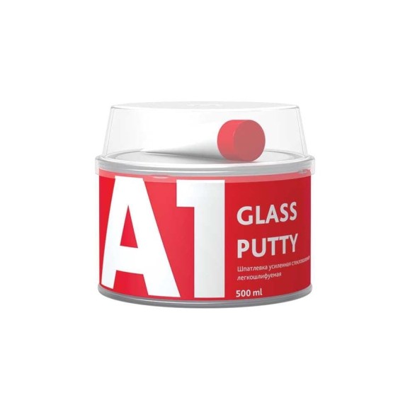 Усиленная шпатлевка из стекловолокна А1 GLASS PUTY 500 мл, 0.9 кг S1-301GG-0500