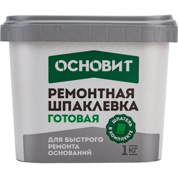Готовая армированная шпаклевка для ремонтных работ Основит ЭЛИСИЛК РА39 H 1 кг 87128