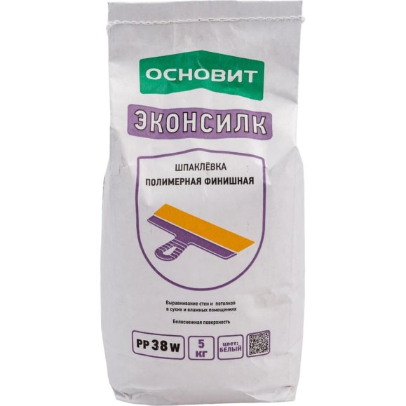 Полимерная шпаклевка Основит ЭКОНСИЛК PP38 W 5 кг 85485 Полимерная шпаклевка Основит ЭКОНСИЛК PP38 W 5 кг 85485