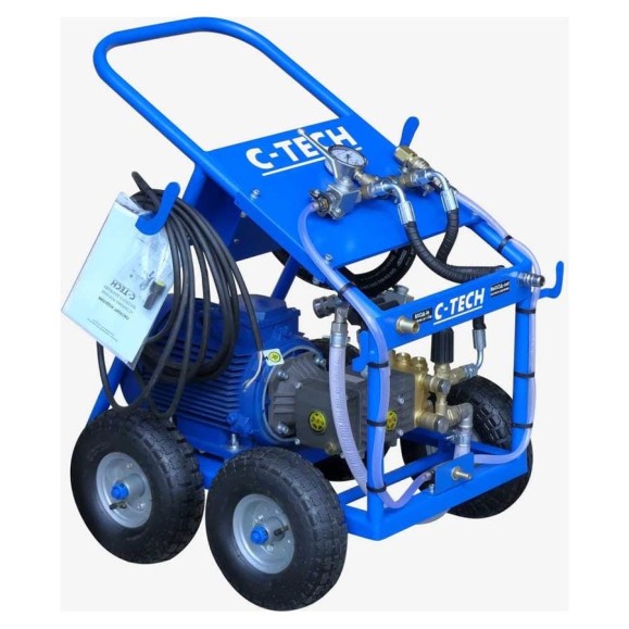 Установка опрессовочная высокого давления C-TECH DN1610 (160 бар, до 600 л/ч, 3 кВт, 220 В) мобильная NP1610ET3E4BP2P1 DN1610ET3E4BP2P1