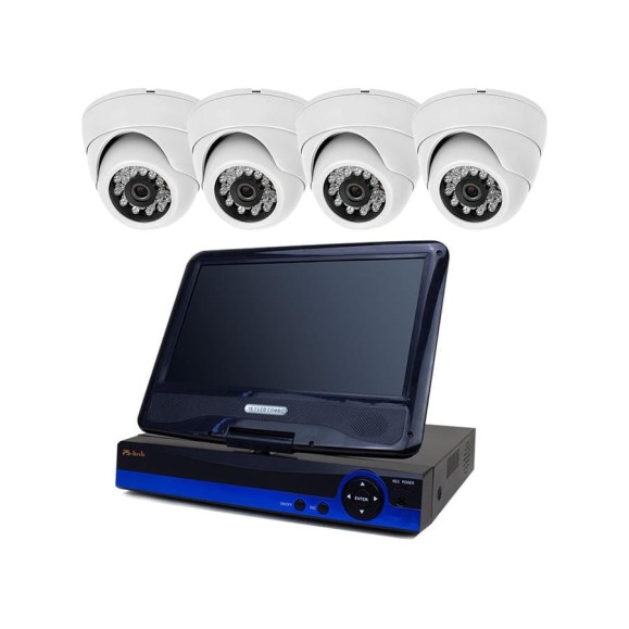 Комплект видеонаблюдения ahd PS-link 2мп kit-a9204hd 4 камеры для помещения с монитором 4395