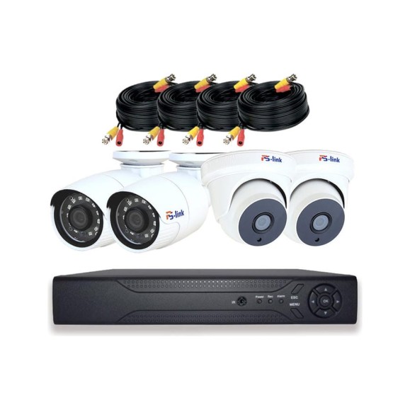 Комплект видеонаблюдения AHD PS-link KIT-B804HD 4 камеры 8Мп уличные и внутренние 3809 Комплект видеонаблюдения AHD PS-link KIT-B804HD 4 камеры 8Мп уличные и внутренние 3809