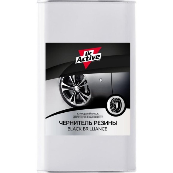 Средство для очистки и полировки шин Sintec Dr. Active Black Brilliance, чернитель резины, 1 л 801740
