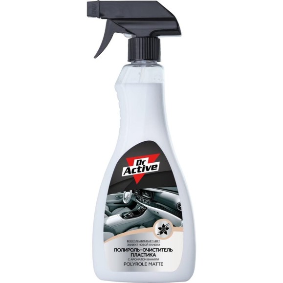 Полироль очиститель пластика Sintec Dr. Active Polyrole Matte ваниль, 500 мл спрей 802438