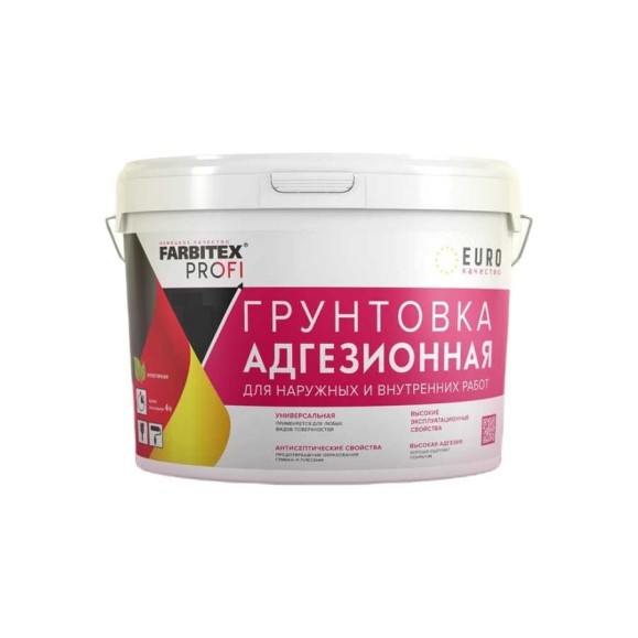 Грунтовка для декоративных покрытий FARBITEX адгезионная, с кварцевым наполнителем, 14 кг 4300008116 Грунтовка для декоративных покрытий FARBITEX адгезионная, с кварцевым наполнителем, 14 кг 4300008116