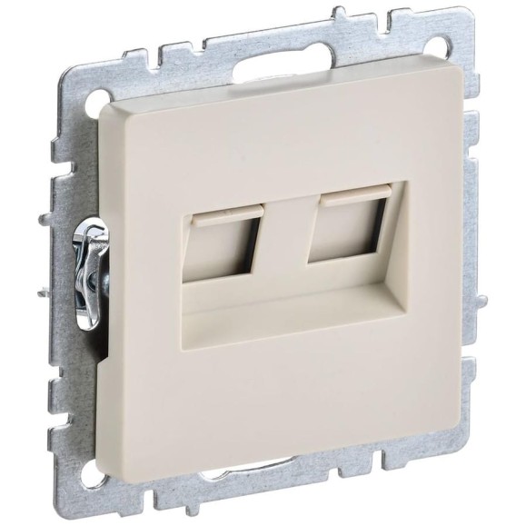 2-ная компьютерная розетка rj45 IEK Brite кат.6 рк11-2-бркр беж. BR-K20-2-K10 2-ная компьютерная розетка rj45 IEK Brite кат.6 рк11-2-бркр беж. BR-K20-2-K10
