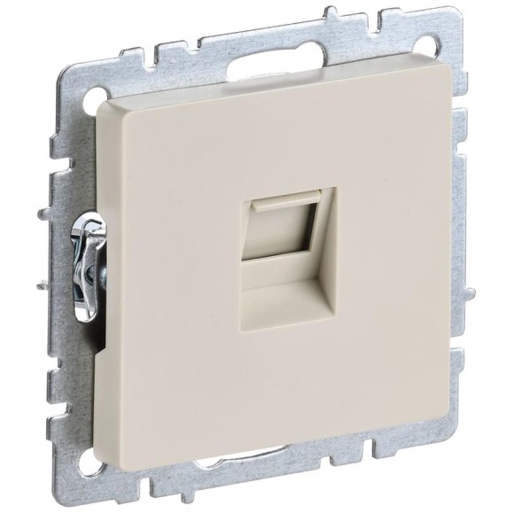 Компьютерная розетка rj45 IEK Brite кат.6 рк11-бркр беж. BR-K10-2-K10 Компьютерная розетка rj45 IEK Brite кат.6 рк11-бркр беж. BR-K10-2-K10