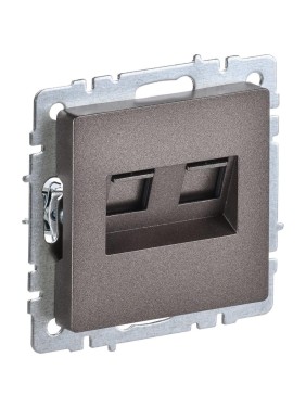 2-ная компьютерная розетка rj45 IEK Brite кат.6 рк11-2-бртб бр. BR-K20-2-K45
