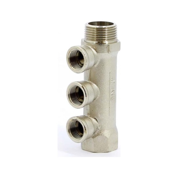 Коллектор Tiemme 4 отвода, 1"х1/2"В (никель) 1910078 / 1944N060404 Коллектор Tiemme 4 отвода, 1"х1/2"В (никель) 1910078 / 1944N060404