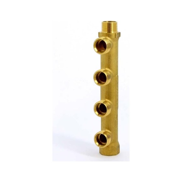 Коллектор Tiemme 4 отвода, 1 1/4"х3/4(18) евроконус (латунь) 1910014 / 1885G180504 Коллектор Tiemme 4 отвода, 1 1/4"х3/4(18) евроконус (латунь) 1910014 / 1885G180504