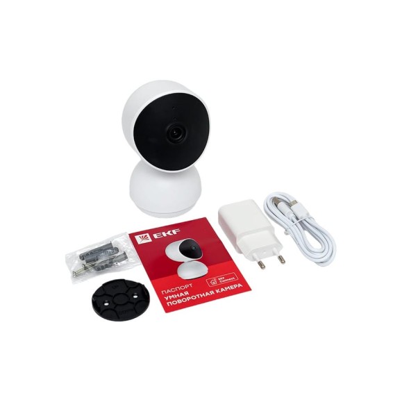 Умная поворотная камера Connect Wi-Fi белая EKF scwf-usb Умная поворотная камера Connect Wi-Fi белая EKF scwf-usb