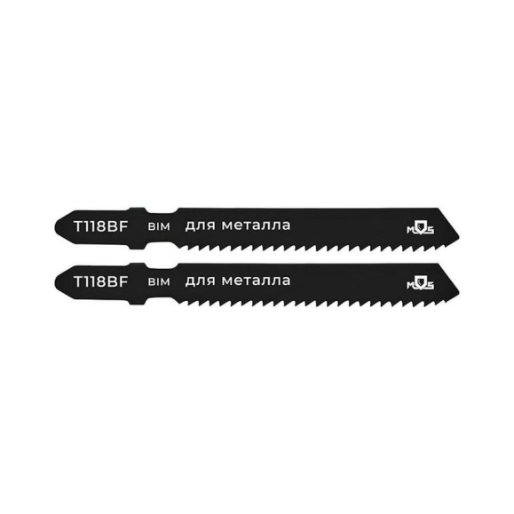 Пилка по металлу T118BF, Bimetal, 75 мм, 2 шт для лобзика MOS 40822М