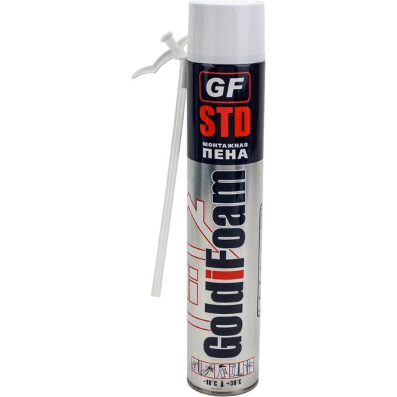 Пена монтажная стандарт GoldiFoam всесезонная GF10013 Пена монтажная стандарт GoldiFoam всесезонная GF10013
