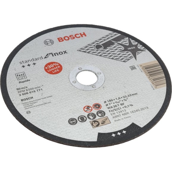 Отрезной круг Standard for Inox 180x1.6 мм Bosch 2608619771 Отрезной круг Standard for Inox 180x1.6 мм Bosch 2608619771