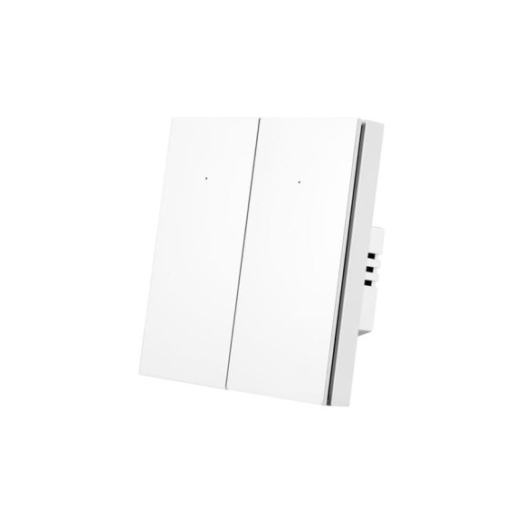 Умный Zigbee выключатель Roximo двухкнопочный, белый SZBTN01-2W