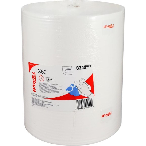 Материал нетканый 1-сл 247 м в рулоне н420хd330 мм wypall x60 белый ''kimberly-clark'' 1/1 KIMBERLY-CLARK PROF KC-8349