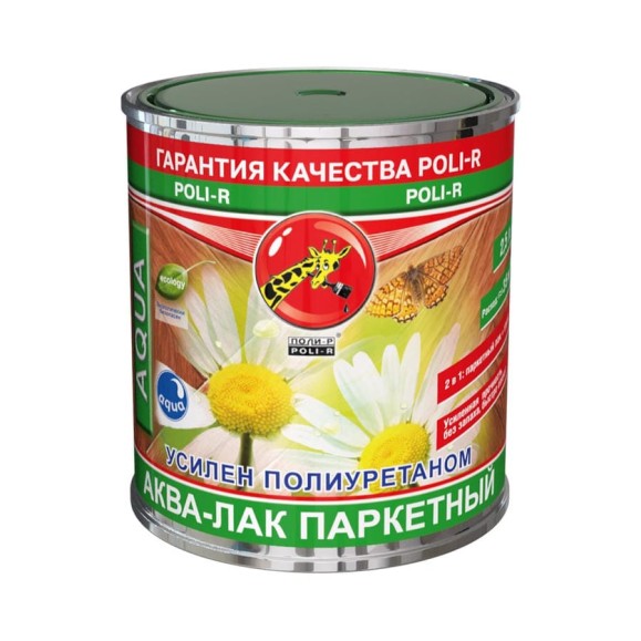 Аква-лак паркетный Poli-R глянцевый, 2,5 л 22520 Аква-лак паркетный Poli-R глянцевый, 2,5 л 22520