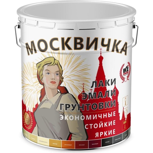 Краска МОСКВИЧКА БТ-177 серебристая, 20 кг 4620105771627