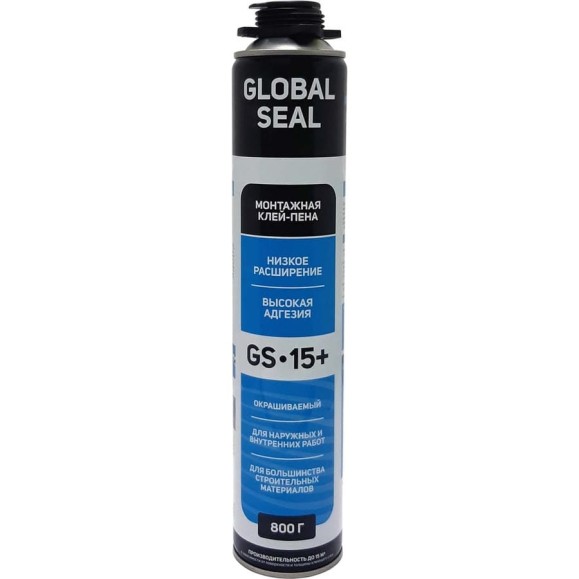 Монтажная клей-пена GlobalSeal GS-15, всесезонная, 800 гр, 3152018