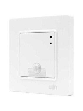 Умный выключатель-диммер + датчик 5в1 Ujin Luxe/Lite M1 двухклавишный, голосовое управление D-10000-04