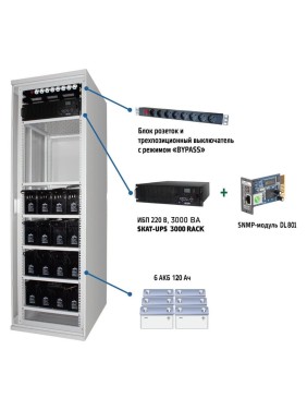 Комплекс бесперебойного питания SKAT UPS 3000 SNMP 220В 620x660x2030mm On-Line 467