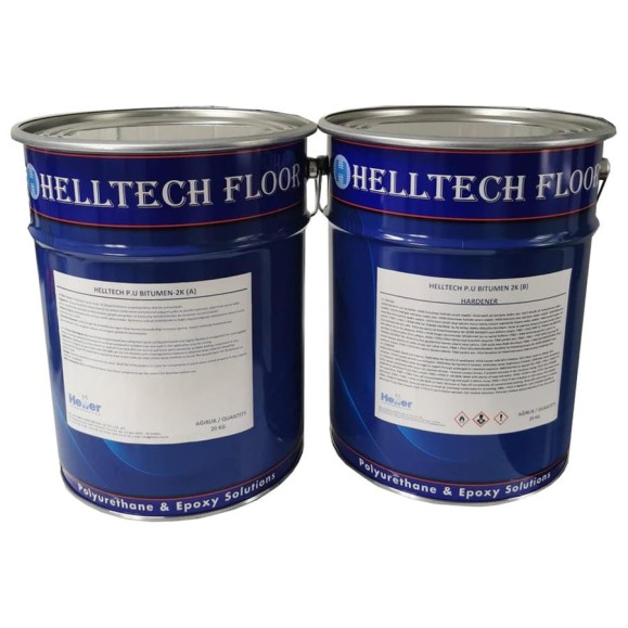 Полиуретаново-битумная жидкая мембрана HELLER KIMYA HELLTECH BİTUMEN 2K 40 кг (20+20) 2063031ХЛ
