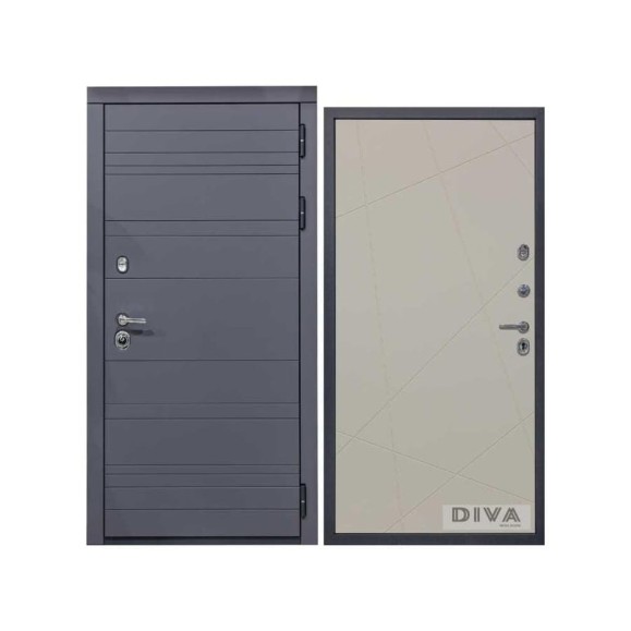 Дверь DIVA МД-39 2050x960 мм, правая, Серая-Д11 Софт Шампань УТ-00075491