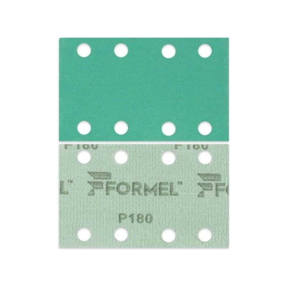 Полоса на пленочной основе FILM 81x133 мм, 8 отв., P180, 50 шт Formel 82352130180 Полоса на пленочной основе FILM 81x133 мм, 8 отв., P180, 50 шт Formel 82352130180