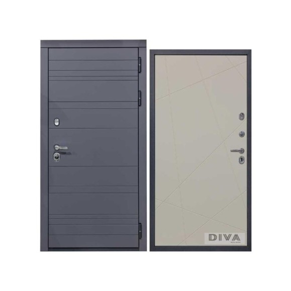 Дверь DIVA МД-39 2050x860 мм, правая, Серая-Д11 Софт Шампань УТ-00075489