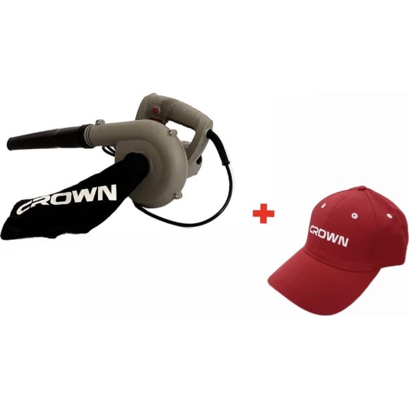 Воздуходувка пылесос электро Crown CT17013 + кепка Воздуходувка пылесос электро Crown CT17013 + кепка