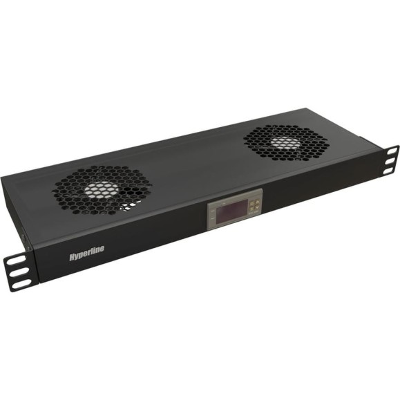 Вентиляторный модуль Hyperline TRFA-WB-MICR-2F-RAL9004 19