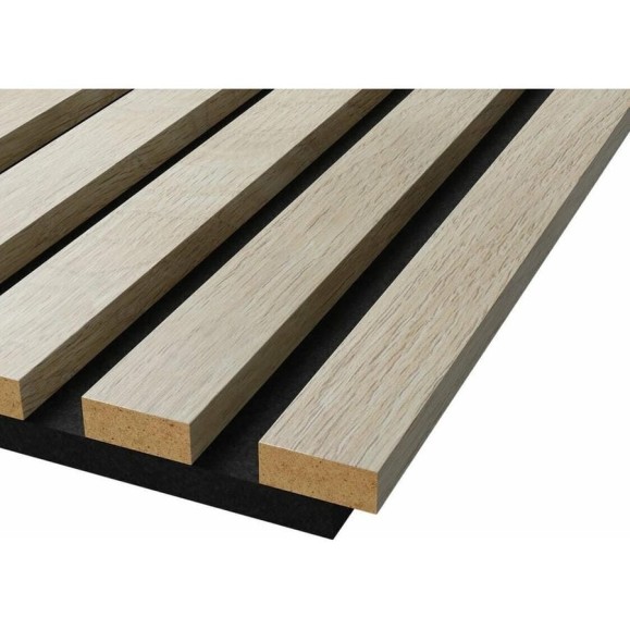 Акустические стеновые панели Cosca Decor 600x600x19 мм, черный войлок, рейки мдф, цвет - ясень кристалл, коллекция сканди 00-00074601 Акустические стеновые панели Cosca Decor 600x600x19 мм, черный войлок, рейки мдф, цвет - ясень кристалл, коллекция сканди 00-00074601