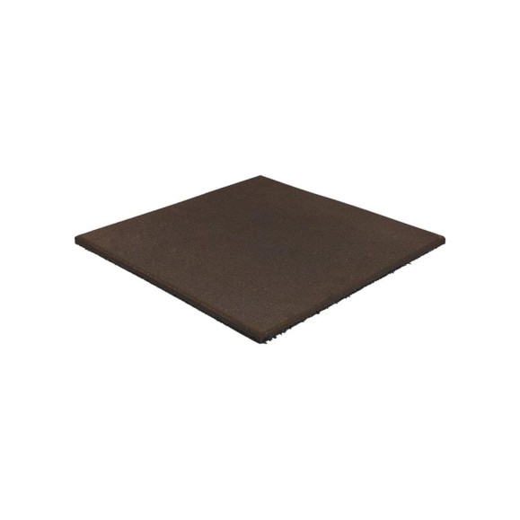 Полнотелая плитка из резиновой крошки Rezcon 500x500x10 мм, коричневая Pp50050010br