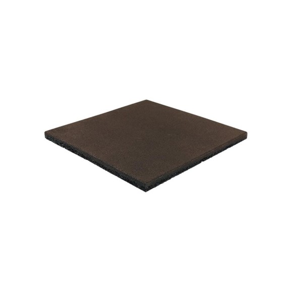 Полнотелая плитка из резиновой крошки Rezcon 500x500x20 мм, коричневая Pp50050020br