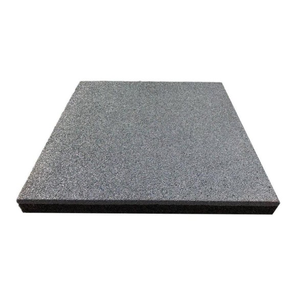 Полнотелая плитка из резиновой крошки Rezcon 500x500x10 мм, серая Pp50050010gry