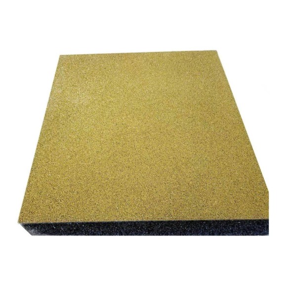 Полнотелая плитка из резиновой крошки Rezcon 500x500x20 мм, желтая (песочная) Pp50050020ye