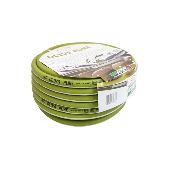 Армированный 3-х слойный шланг с покрытием из мягкой резины GLQ OLIVE PURE .OP 1/2" 15m