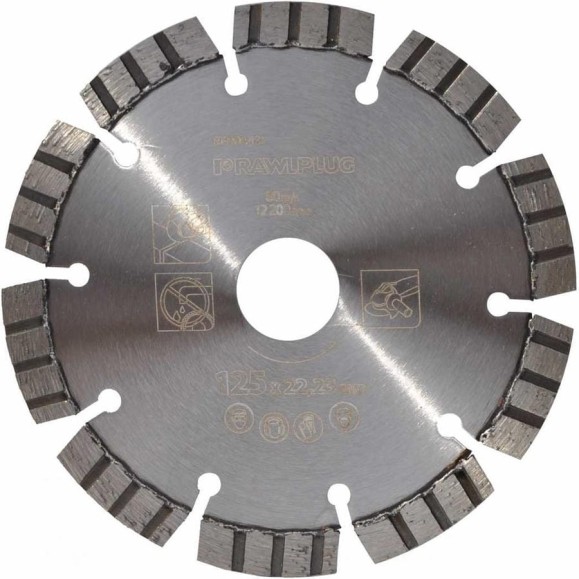 Алмазный диск для резки армированного бетона 125x22.2 мм RAWLPLUG RT-DDA-125