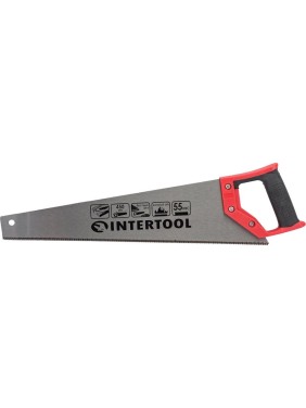 Ножовка по дереву INTERTOOL с каленым зубом 450 мм, 55 HRC HT-3102