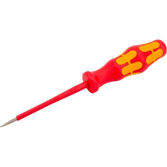 Шлицевая отвёртка WERA 160 i SL VDE SB SL 2,5x0,4x80 мм, на подвесе WE-100000